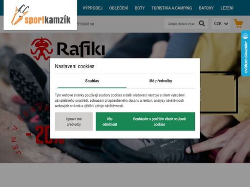 specializovaný outdoor eshop a kamenná prodejna pro turistiku, horolezectví, camping, pobyt v přírodě.