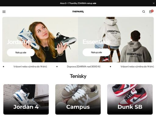 objevte širokou nabídku tenisek nike, adidas a dalších značek, spolu s jedinečnými tkaničkami, anti crease a dalšími doplňky pro vaše tenisky. thepairz - vše pro vaše oblíbené modely!