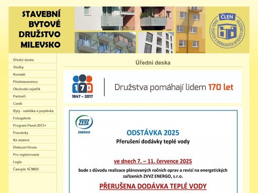 stavební bytové družstvo milevsko