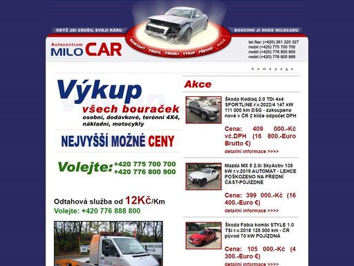 výkup bouraných vozů za nejlepší možné ceny.