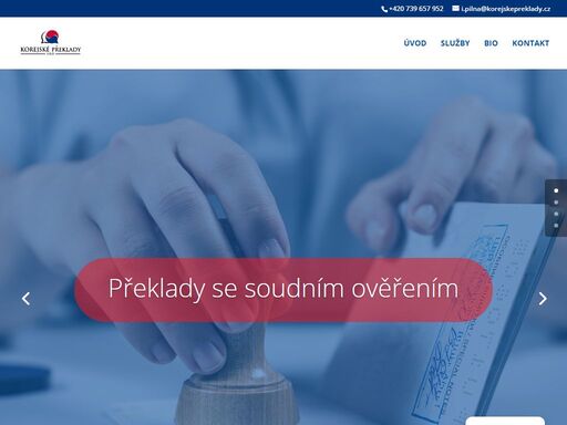 překlady se soudním ověřením konsekutivní (následné) tlumočení on-line překlady soudní překlady tlumočení standardní tlumočení a překlady služby i překlady se soudním ověřením překlady z českého do korejského jazyka a naopak (soudní spisy, výpovědi, rozsudky, překlady ověřených listin – řidičáky, rodné listy, oddací listy, techničáky, trestní rejstříky, vysvědčení apod.) ? konsekutivní (následné) tlumočení tlumočení z češtiny