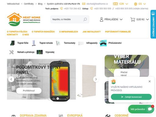 topné fólie a topné rohože. ušetřete na energiích s našim podlahovým topením. efektivní podlahové topení. zónová regulace. dlouhá záruka. vhodné pro novostavby i rekonstrukce. eshop. materiál skladem.