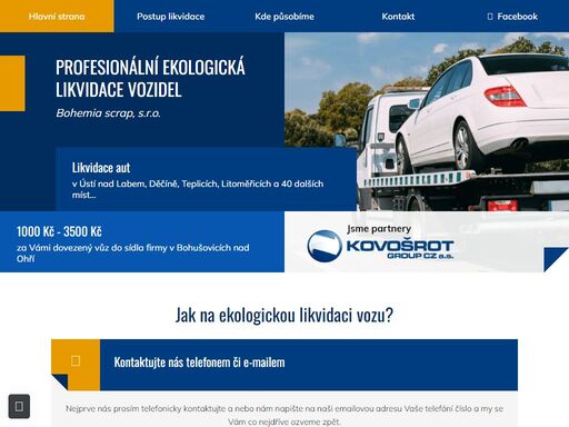 profi ekologická likvidace aut. jezdíme celý ústecký a středočeský kraj likvidaceaut.net je váš mnohaletý partner v nakládání s odpady. 