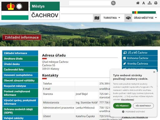 informace z úřadu městyse ćachrov pro občany i podnikatele, úřední deska, …