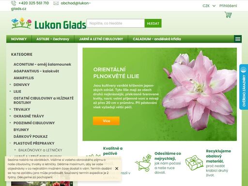 vážení přátelé květin – naši zákazníci,.    nabízíme vám náš nový, barevný katalog gladiol a jiných cibulnatých, hlíznatých květin, trvalek a okrasných trav.
   v letošní nabídce je mnoho novinek mezi cibulovinami i v kategorii trvalek. věříme, že z více jak 800 položek uvedených v katalogu si vybere i ten…