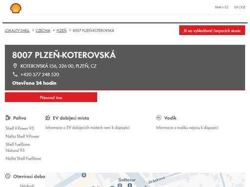 8007 plzeň-koterovská je čerpací stanice v oblasti plzeň. tato stanice zahrnuje billa, myčka a toalety.