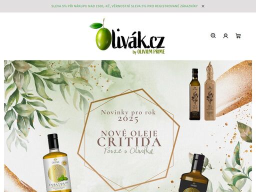 extra panenský olivový olej, bio olivový olej, dětský olej, balsamico, med, marmelády, ochucené olivové oleje, olej extra virgin a mnoho dalšího. pouze u olivak.cz