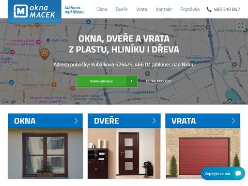 prodej kvalitních oken, dveří a garážových vrat na pobočce jablonec nad nisou. ? neváhejte a navštivte nás pro informace a cenovou nabídku! 