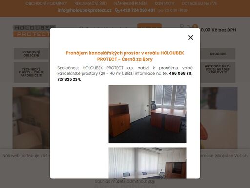 prodej potřeb pro průmysl a potřeb pro řemesla. ochranné pracovní oděvy, obuv a pomůcky. široký sortiment s průmyslovým materiálem. obaly, hadice, pryže, stavební chemie, drogerie, ploché sklo a zrcadla. holoubek protect a.s.