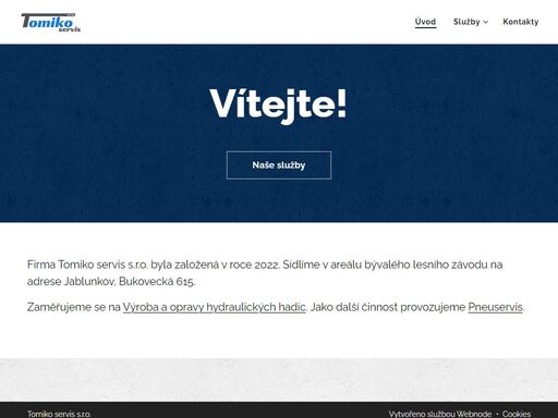 firma tomiko servis s.r.o. byla založená v roce 2022. sídlíme v areálu bývalého lesního závodu na adrese jablunkov, bukovecká 615.