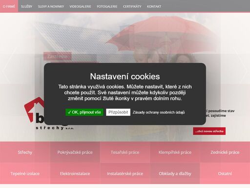 firma střechy bergl s.r.o. nabízí rekonstrukci a montáž střech, pokrývačské, tesařské, zednické, instalatérské, klempířské práce v plzeňském kraji a okresu plzeň-jih.