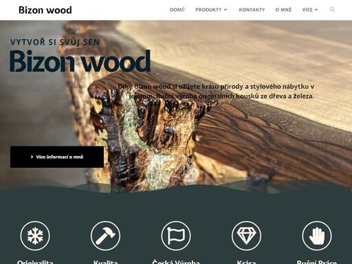 vytvoř si svůj sen bizon wood di´ky bizon wood si uzˇijete kra´su prˇi´rody a stylove´ho na´bytku v jednom. rucˇni´ vy´roba origina´lni´ch kousku° ze drˇeva a zˇeleza. více informací o mně originalita kvalita česká výroba krása ruční práce novinky aktuálně nabízíme originální masivní konferenční stolky nepravidelných tvarů s prasklinou vyplněnou lišejníkem. bizon wood rozšířil své portfolio