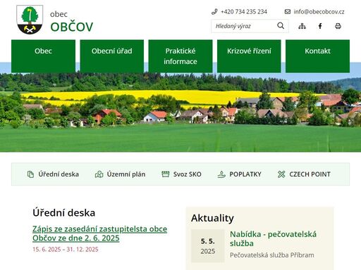 oficiální stránky obce