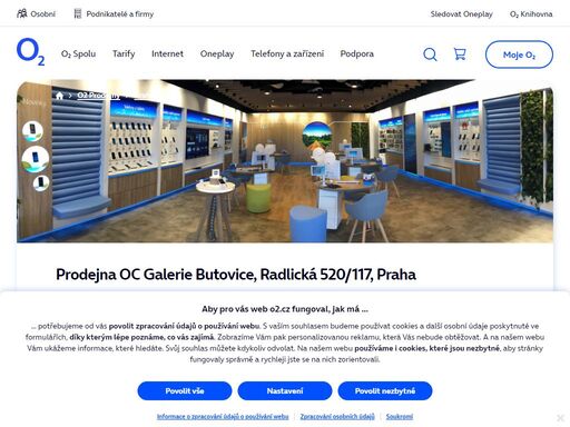 prodejna praha - oc galerie butovice, radlická 520/117. o2 služby, telefony, zařízení a příslušenství nebo profesionální podpora a spoustu dalšího, to nabízejí všechny naše značkové prodejny.