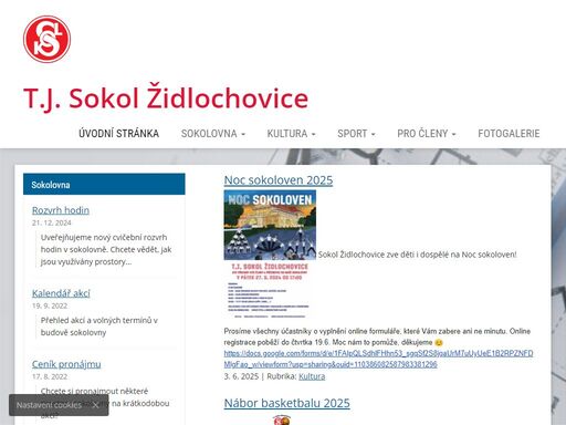 oficiální stránky t.j. sokol židlochovice. oddíly badmintonu, basketbalu, armwreslingu, florbalu, všestrannosti, divadlo.