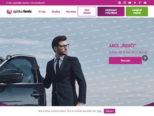 komplexní vyšetření zraku pomocí nejmodernějších přístrojů rodenstock. nabízíme také dioptrické brýle, sluneční brýle, dětské brýle, atd.