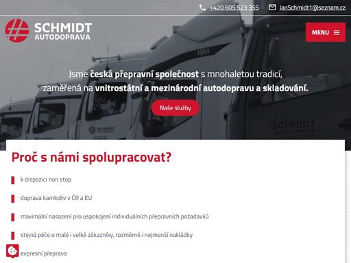 jsme česká přepravní společnost s mnohaletou tradicí, zaměřená na vnitrostátní a mezinárodní autodopravu a skladování.