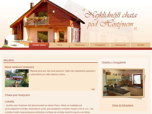 nejklidnější chata pod hostýnem - pronájem chaty u bystříce pod hostýnem