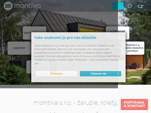 zabýváme se prodejem a poradenstvím v oblasti: žaluzie, rolety, sítě proti hmyzu, markýzy.