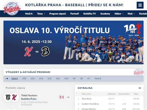 kotlářka praha – tradiční baseballový klub v praze. tréninky pro všechny věkové kategorie, zkušený trenérský tým a přátelská atmosféra. přidej se k nám!