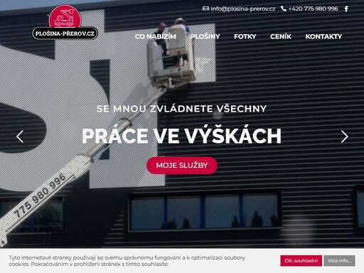 je to na vás moc vysoko? > pronajměte si vysokozdvižnou plošinu samostatně či včetně výškových prací. působíme v lokalitě přerov a širším okolí.