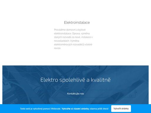 elektro - montáže, opravy, údržba el. zařízení