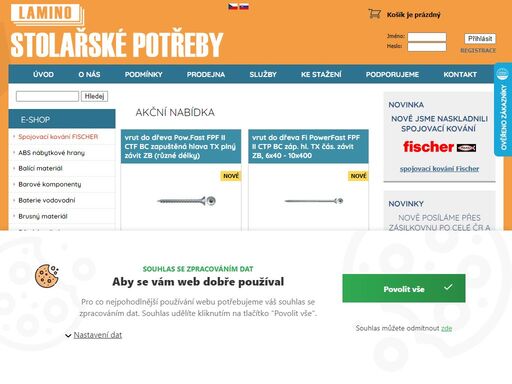 lamino - stolařské potřeby
