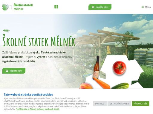 školní statek středočeského kraje v mělníku zajišťuje praktickou výuku zahradnickým školám v mělníku. přijďte si vybrat z naší široké nabídky vypěstovaných produktů.