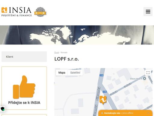 insia a.s. praha. jste makléř nebo zájemce o pojištění? kontaktujte naše specialisty nebo se na nás obraťte přes kontaktní formulář.