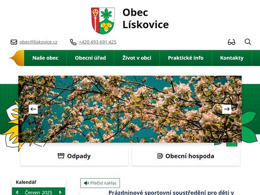 oficiální stránky obce lískovice