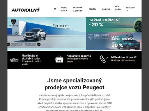 nabízíme prodej a servis nových i ojetých vozů značky peugeot za výhodné ceny.