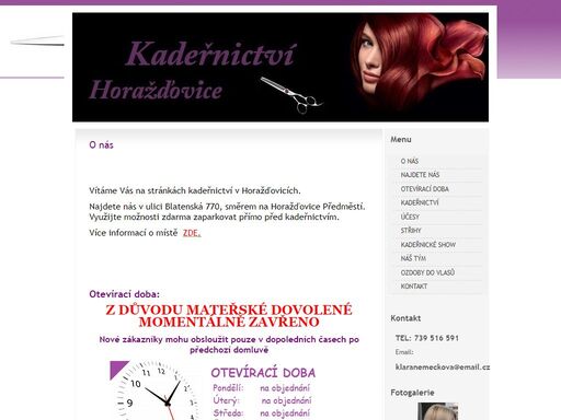 nabízíme kompletní kadeřnické služby v horažďovicích