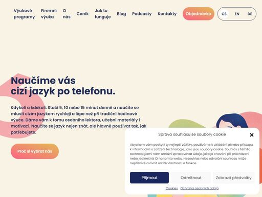 kdykoli a kdekoli. stačí 5, 10 nebo 15 minut denně a naučíte se mluvit cizím jazykem rychleji a lépe než při tradiční hodinové výuce. dáme vám k tomu osobního…