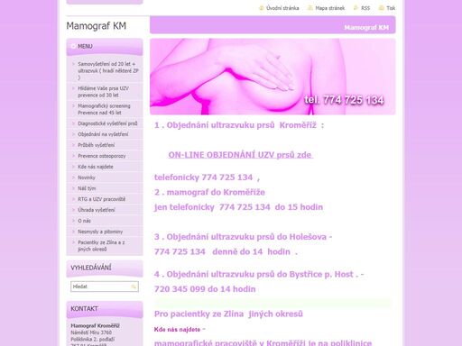 hlídáme vaše prsa - od 30 let ultrazvuk 1xročně
od 45 let mamograf 1x2 roky