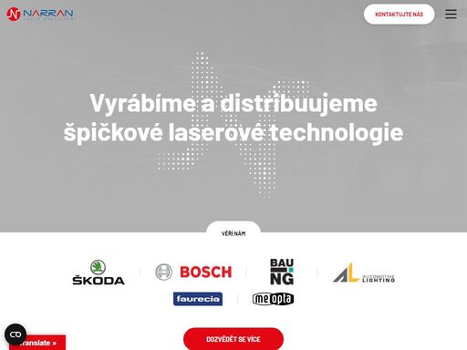 servis a prodej laserových strojů, řezací lasery, čištění laserem, náhradní díly