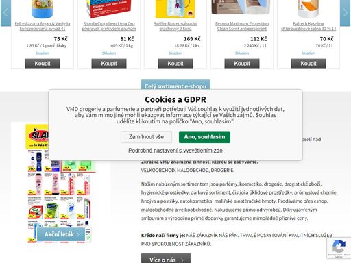 vmd drogerie, parfumerie - parfémy, kosmetika, úklid a domácnost, zahrada, dárky - nízké ceny a široký sortiment