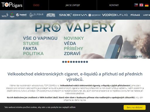 velkoobchod elektronické cigarety joyetech, ritchy, dekang a liqua. liqudy a elektronické cigarety pro čr oficiální partner velkoobchod topcigars