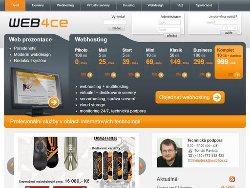 webhosting a webdesign web4ce, s.r.o.