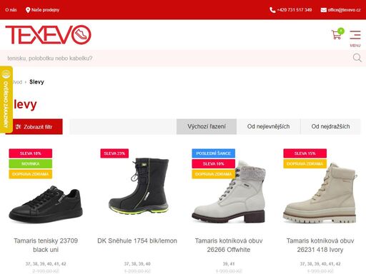 texevo s.r.o. e-shop a prodejny s obuví nabízí široký výběr pánské a dámské obuvi a kožené galanterie.