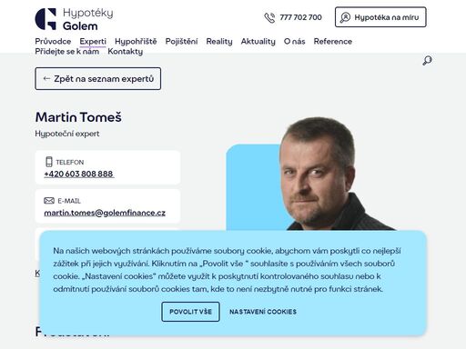 potřebujete pomoc s financováním nového bydlení? kontaktujte hypotečního experta martin tomeš, tel. +420 603 808 888, který vám pomůže nejen s hypotékou.