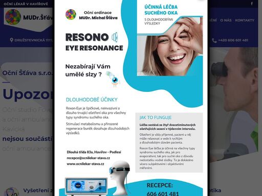 oční ordinace se zaměřenám na zelený zákal - glaukom, onemocnění sítnice, diabetes, hrt 3, oct, vyšetření dětí, šilhání, tupozrakost.