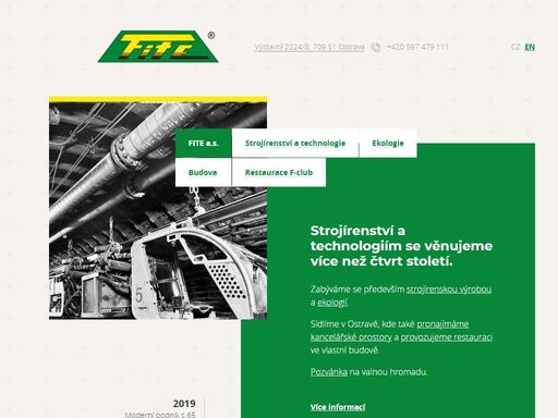 strojírenství a technologiím se věnujeme téměř 70 let.