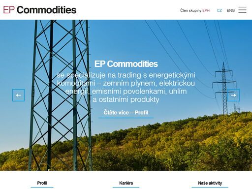 ep commodities se specializuje na trading s energetickými komoditami – zemním plynem, elektrickou energií, emisními povolenkami, uhlím a ostatními produkty.