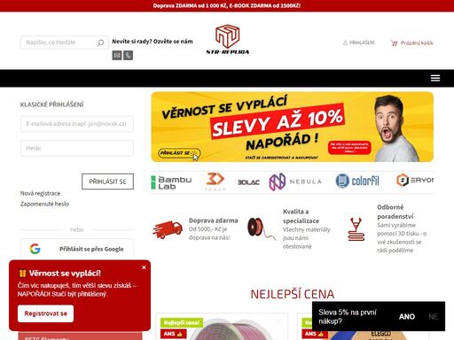 široký výběr filamentů pro 3d tisk – pla, petg, abs, asa a další. kvalitní materiály pro profesionály i hobby tisk! nakupujte u specialistů na 3d tisk.
