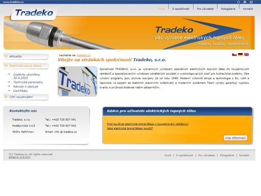 tradeko, výrobce topných těles, tradice, kvalita, spolehlivost