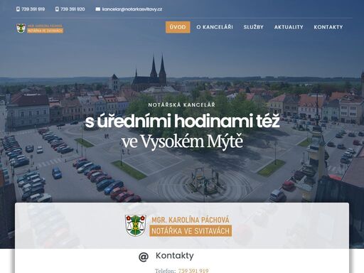 mgr. karolína páchová, notářka ve svitavách s pobočkou ve vysokém mýtě