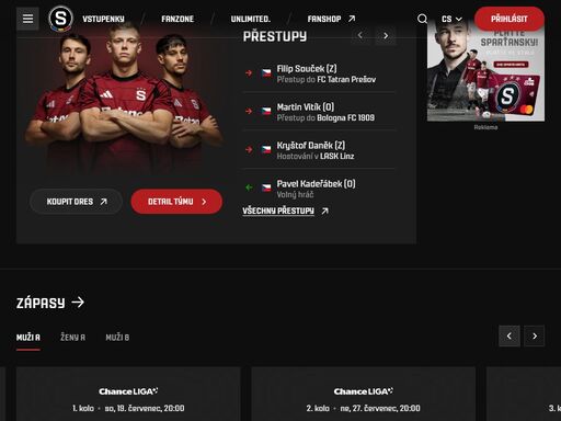 vítejte na oficiálních webových stránkách fotbalového klubu ac sparta praha. aktuální dění, výsledky zápasů, informace o hráčích, vstupenky na domácí utkání a mnohem více.