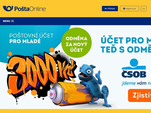 webové stránky poštaonline nabízí online služby české pošty, včetně užitečných online nástrojů.