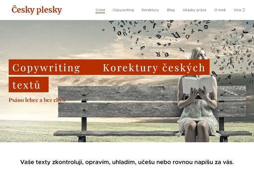 korektury českých textů - pravopisné, gramatické i stylistické. psaní článků a textů na weby. spolehlivě.