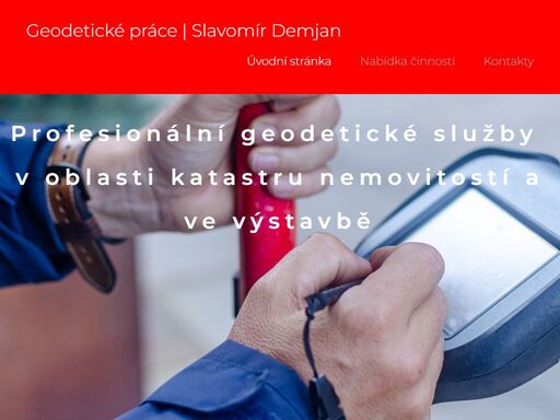 profesionální geodetické služby  v oblasti katastru nemovitostí a ve výstavbě